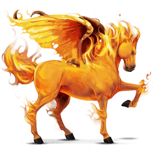winged fire horse