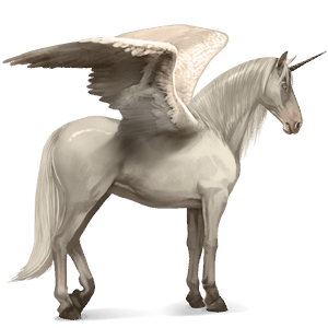 winged riding unicorn lipizzan dapple grey