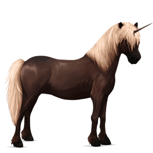 unicorn pony newfoundland pony flaxen liver chestnut 