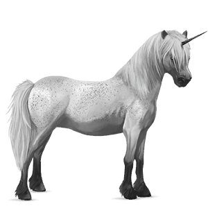 unicorn pony light grey