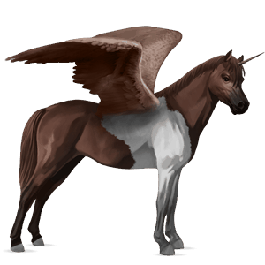 winged unicorn pony  welsh flaxen liver chestnut 