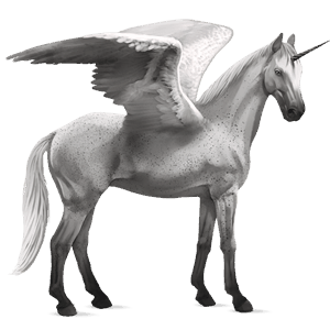 winged riding unicorn hanoverian dark bay