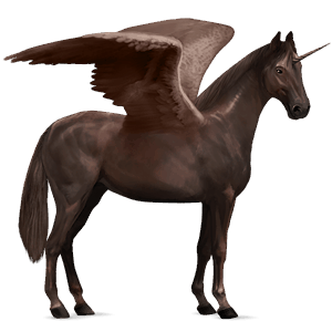 winged riding unicorn holsteiner dark bay