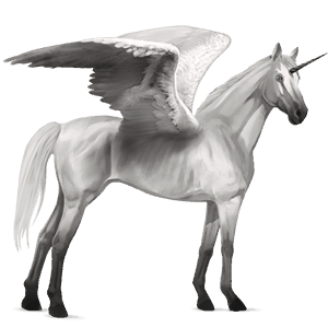 winged riding unicorn hanoverian dark bay