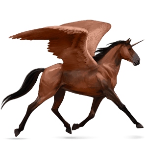 winged riding unicorn french trotter cherry bay