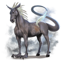 riding unicorn thoroughbred dark bay